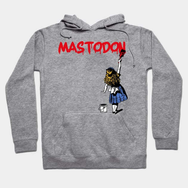 mastodon and red girl Hoodie by j and r